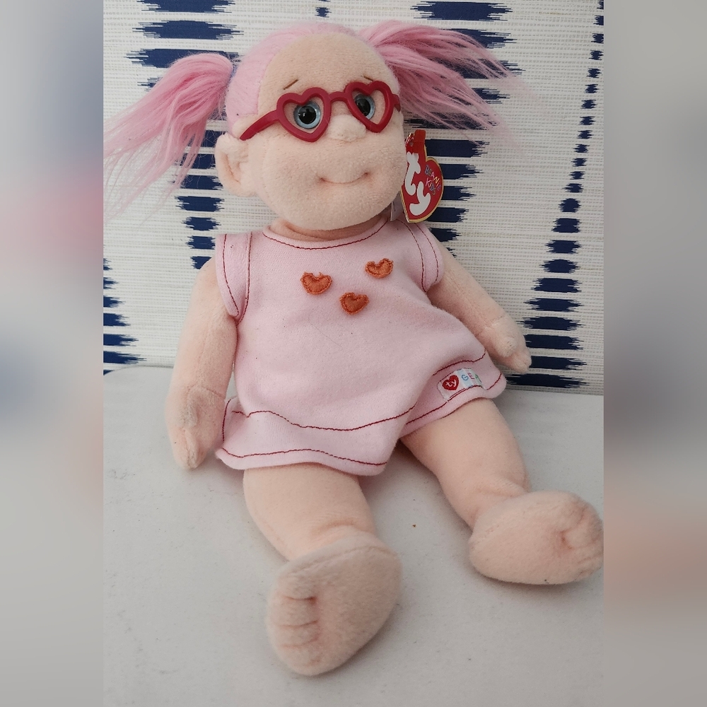 Vintage Ty Beanie Kid Luvie 2000 PE Pellets Bean Bag Plush